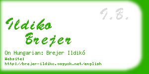 ildiko brejer business card